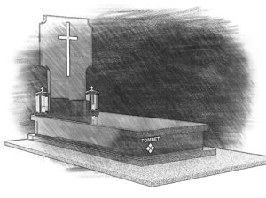 Nagrobek jednoosobowy - projekt indywidualny